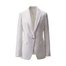 W's premium linen long tailored jacket