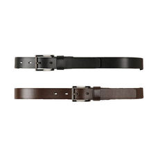 Italian leather embossed edge belt