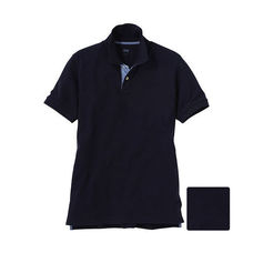 Washed pique S/S polo shirt
