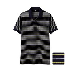 Dry pique striped polo shirt (S)