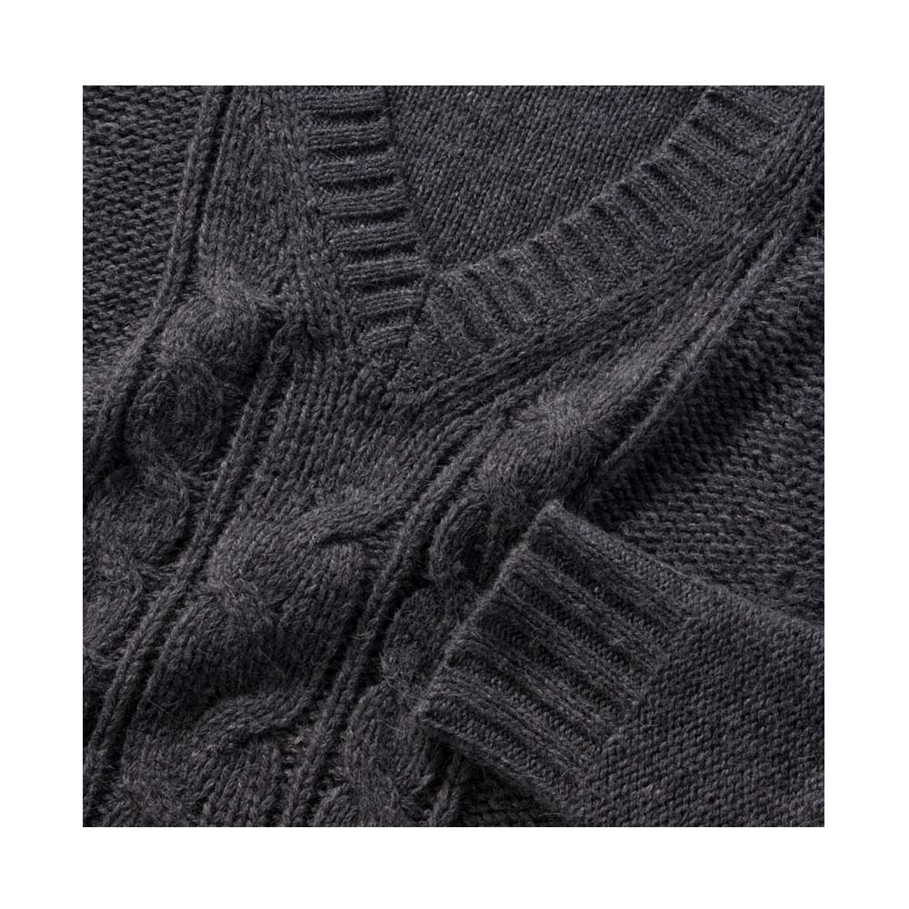 女装编织v领短版毛衣(长袖)