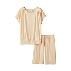 女裝柔軟絨面家居服組(短袖)
