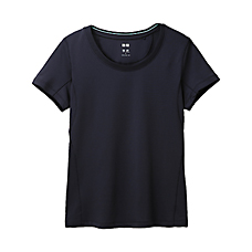 女裝網眼圓領T恤(DRY)(短袖)