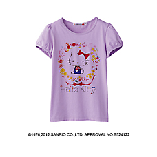 女童Hello Kitty印花T恤(短袖) E