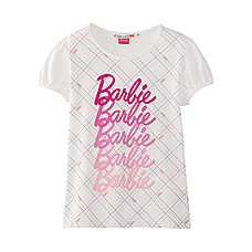 女童Barbie印花T恤(短袖) A