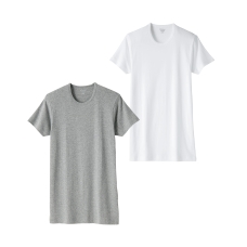 Premium Cotton Short Sleeve Crew Neck T-Shirt 2P