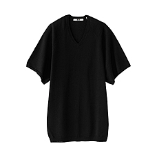 WOMEN Extra Fine Merino V Neck Short Sleeve Tunic