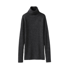 WOMEN Extra Fine Merino Rib Polo Neck Sweater (Long Sleeve)