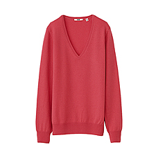 WOMEN Cashmere V Neck Sweater (L)