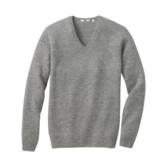 MEN Lambswool V Neck Sweater B