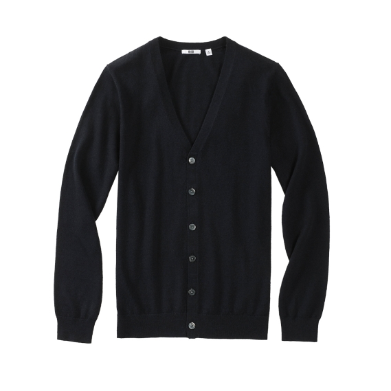 MEN Extra Fine Merino V Neck Cardigan