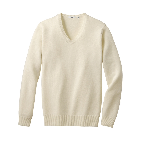 MEN Merino Cashmere V Neck Sweater C
