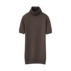 WOMEN Cashmere Polo Neck Short Sleeve Sweater