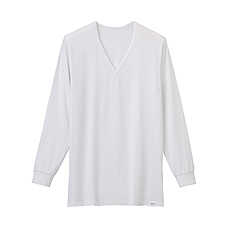 MEN HEATTECH V-Neck Long Sleeve T-Shirt