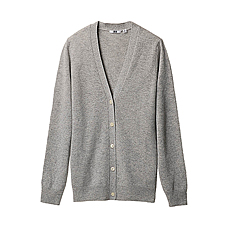 WOMEN Cashmere V Neck Cardigan (Long Sleeve)