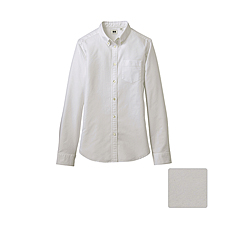 WOMEN Oxford Long Sleeve Shirt D