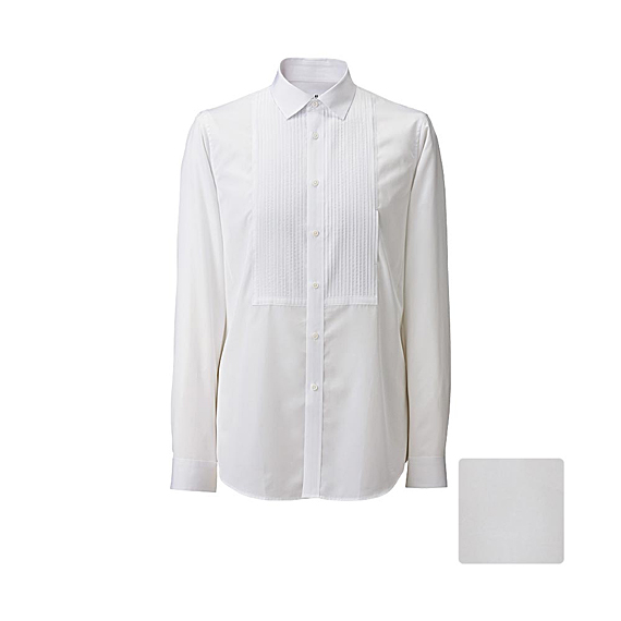 MEN (+J)Extra Fine Cotton Slim Fit Long Sleeve Shirt B