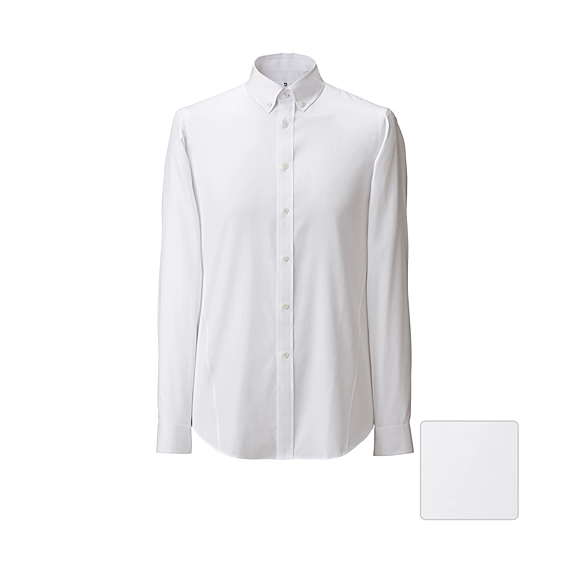 MEN (+J)Extra Fine Cotton Oxford Slim Fit L/S Shirt A