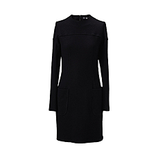 WOMEN (+J)Wool Jersey Dolman Long Sleeve Dress