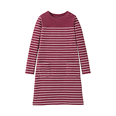 WOMEN Micro Fleece Dress (Stripe・Long Sleeve)