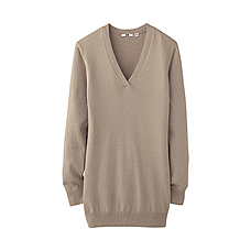 WOMEN Washable Cotton V Neck Tunic
