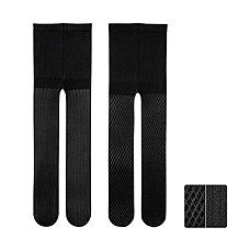 WOMEN Tights 2P(Herringbone&Small Diamond Pattern)