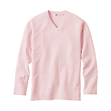 MEN V Neck Long Sleeve T Shirt