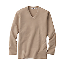 MEN V Neck Long Sleeve T Shirt