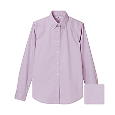 WOMEN UV Cut Stretch Broadcloth Long Sleeve Shirt
