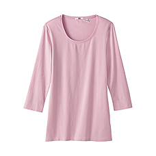WOMEN Premium Cotton Crew Neck 3/4 Sleeve T