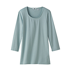 WOMEN Premium Cotton Crew Neck 3/4 Sleeve T