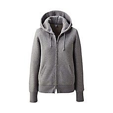 WOMEN Sweat Full Zip Long Sleeve Hoodie A