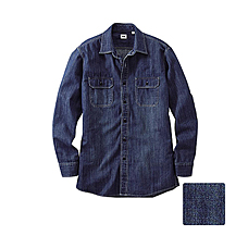 MEN Light Weight Denim Long Sleeve Shirt A