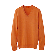 MEN Washable Cotton V Neck Sweater