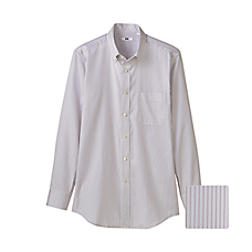 MEN Easy Care Stripe Long Sleeve Shirt A