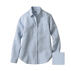 WOMEN Premium Linen Long Sleeve Shirt A