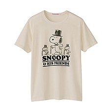 MEN SNOOPY Graphic Short Sleeve T Shirt E