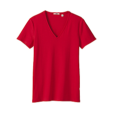 WOMEN Premium Cotton V Neck Short Sleeve T Shirt