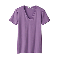 WOMEN Premium Cotton V Neck Short Sleeve T Shirt