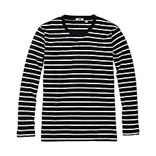 MEN Stripe Crew Neck Long Sleeve T Shirt A