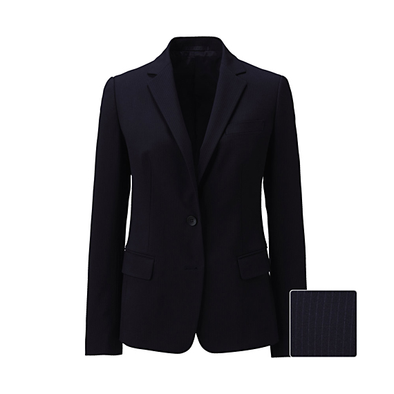 WOMEN Stretch Tailored Jacket (pin stripe)