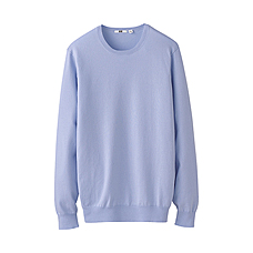 MEN Washable Cotton Crew Neck Sweater A