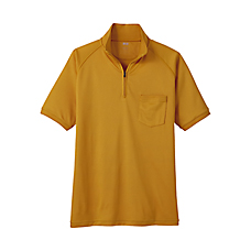 MEN Dry Mesh Half Zip Short Sleeve T Shirt