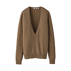 WOMEN Cotton Silk Cashmere V Neck Cardigan
