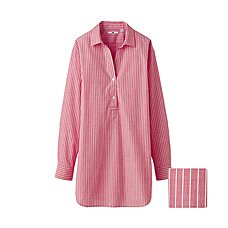 WOMEN Cotton Pull Over Long Sleeve Shirt Tunic