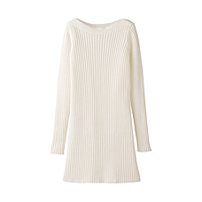 WOMEN Wide Rib Boat Neck Tunic