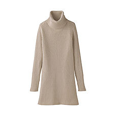 WOMEN Wide Rib Polo Neck Tunic