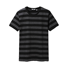 MEN Striped Short Sleeve T Shirt D