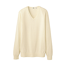MEN Cotton Cashmere V Neck Sweater