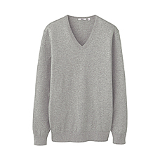 MEN Cotton Cashmere V Neck Sweater